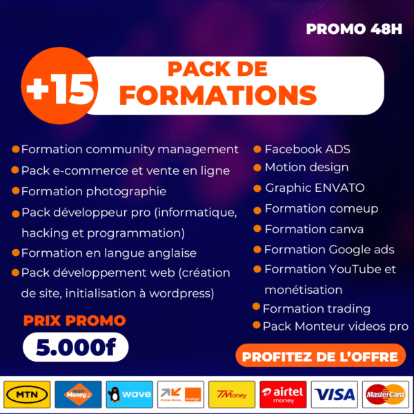 Pack de +15 formations